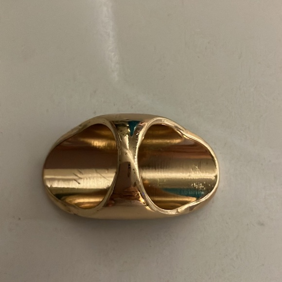 NWOT Bo Ho Gold Tone Ring With Gray and Sparkling Animal Print - Picture 7 of 7